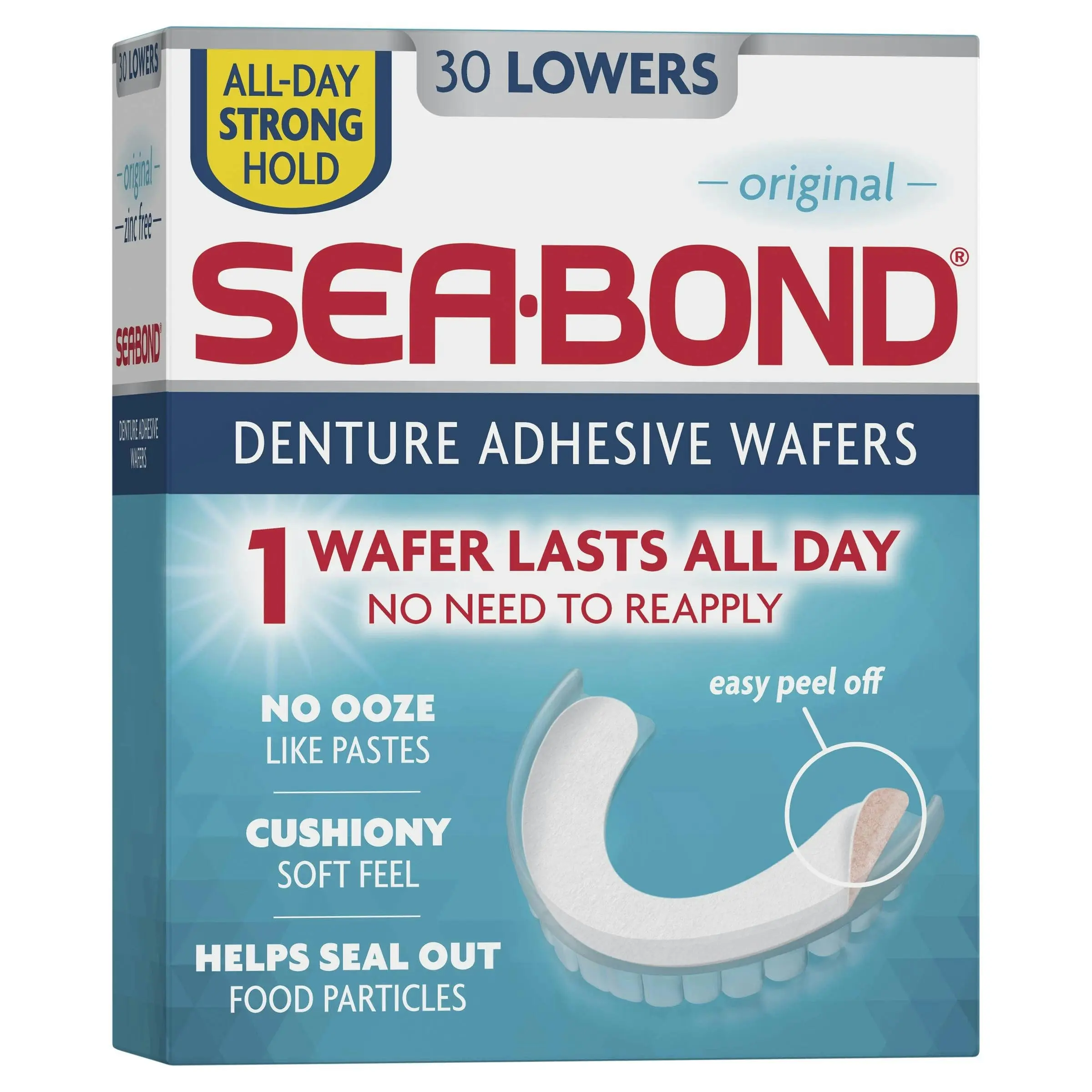 Sea Bond Denture Adhesive Lowers 30 Pack