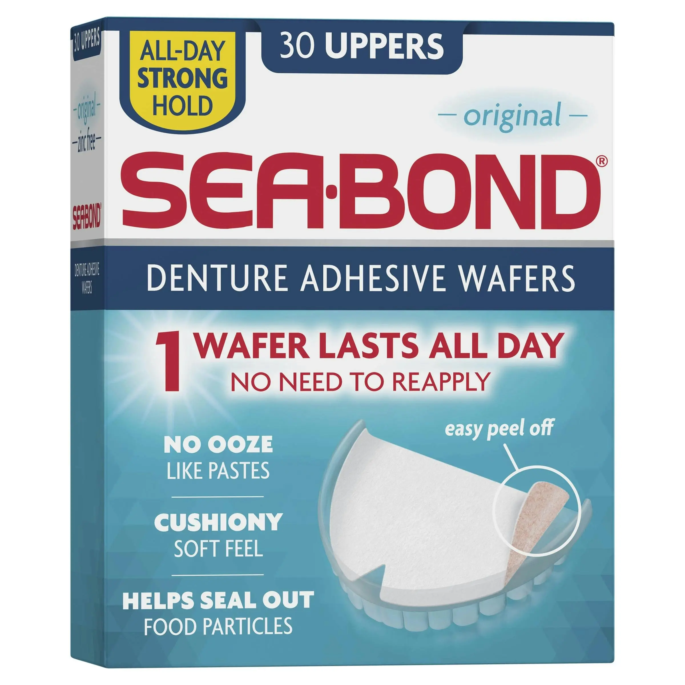 Sea Bond Denture Adhesive Uppers 30 Pack