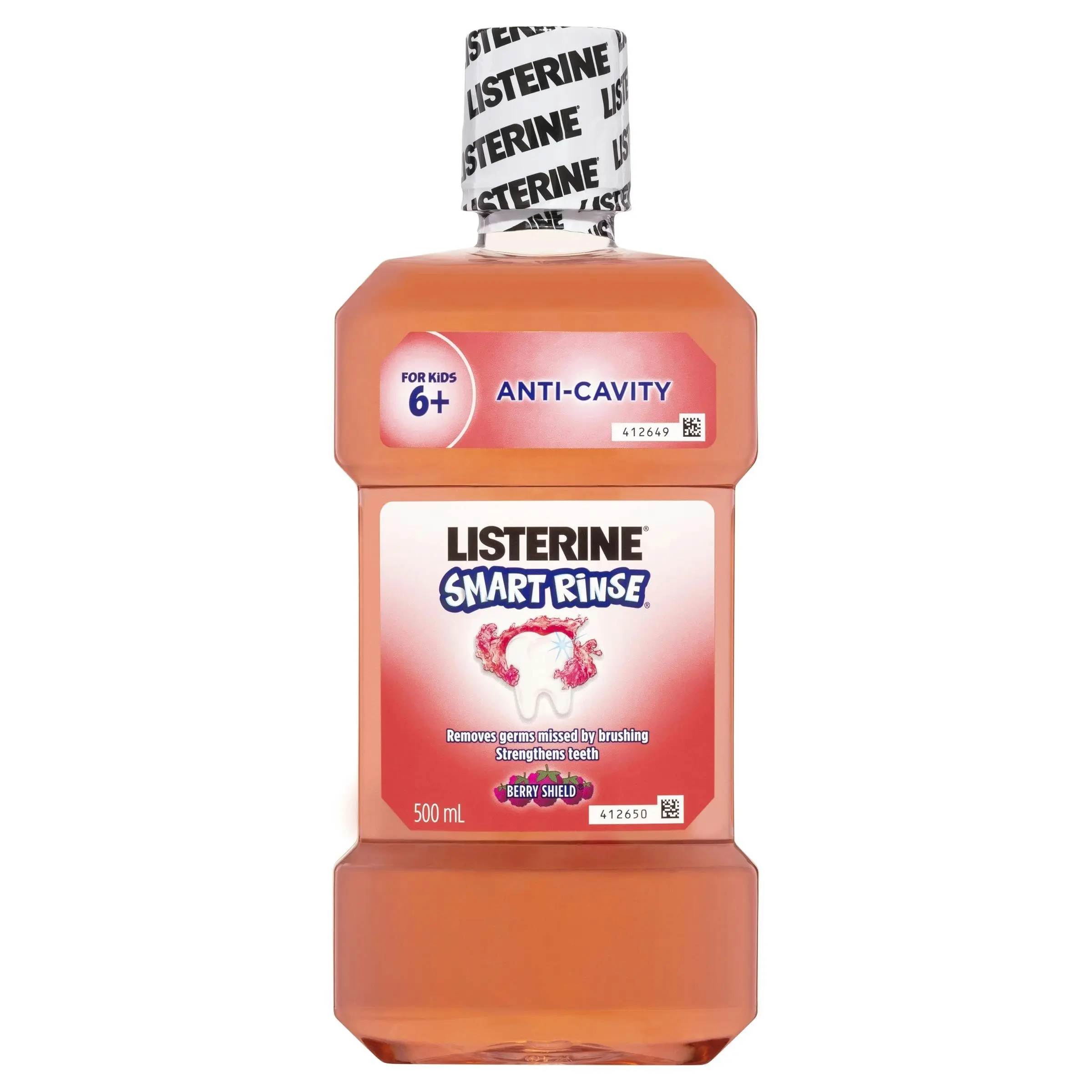 Listerine Mouthwash Smart Rinse Berry Shield 500mL