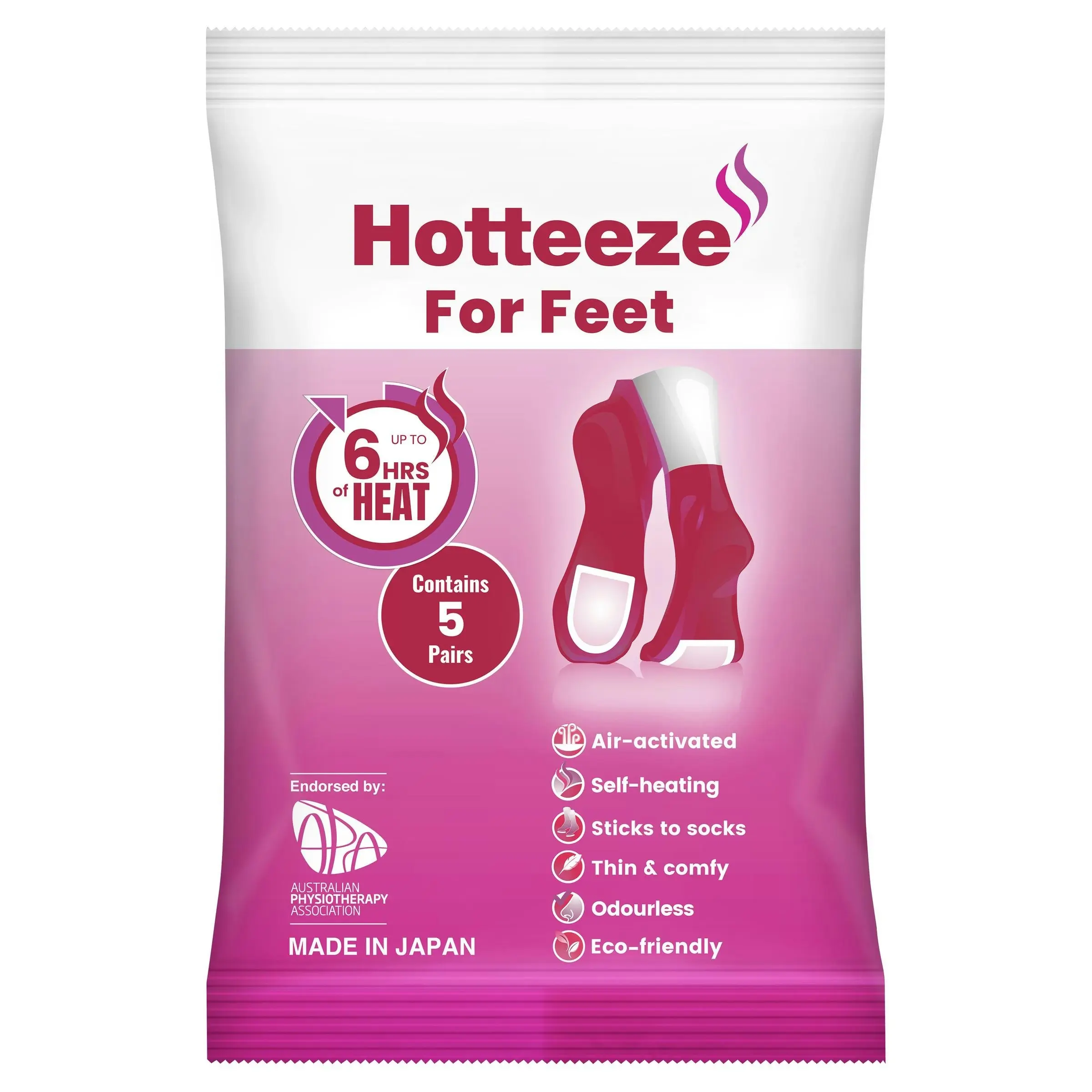 Hotteeze Heat Pads For Feet 5 Pairs