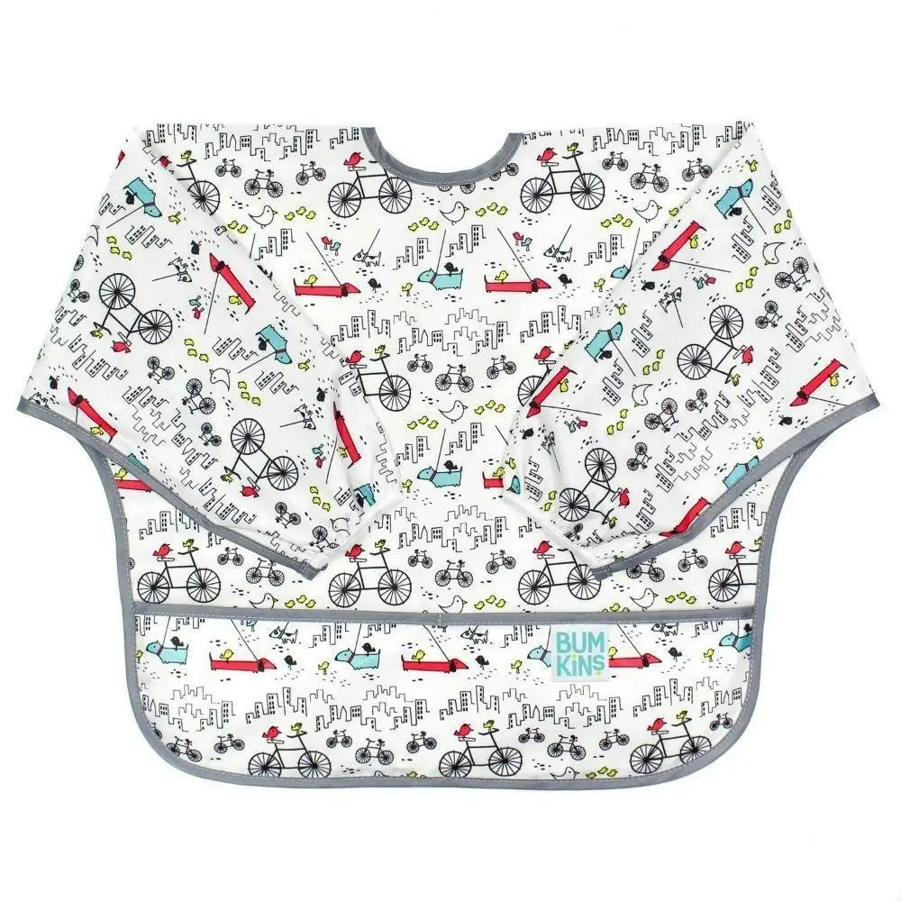 Bumkins Waterproof Sleeved Bib - Urban Bird