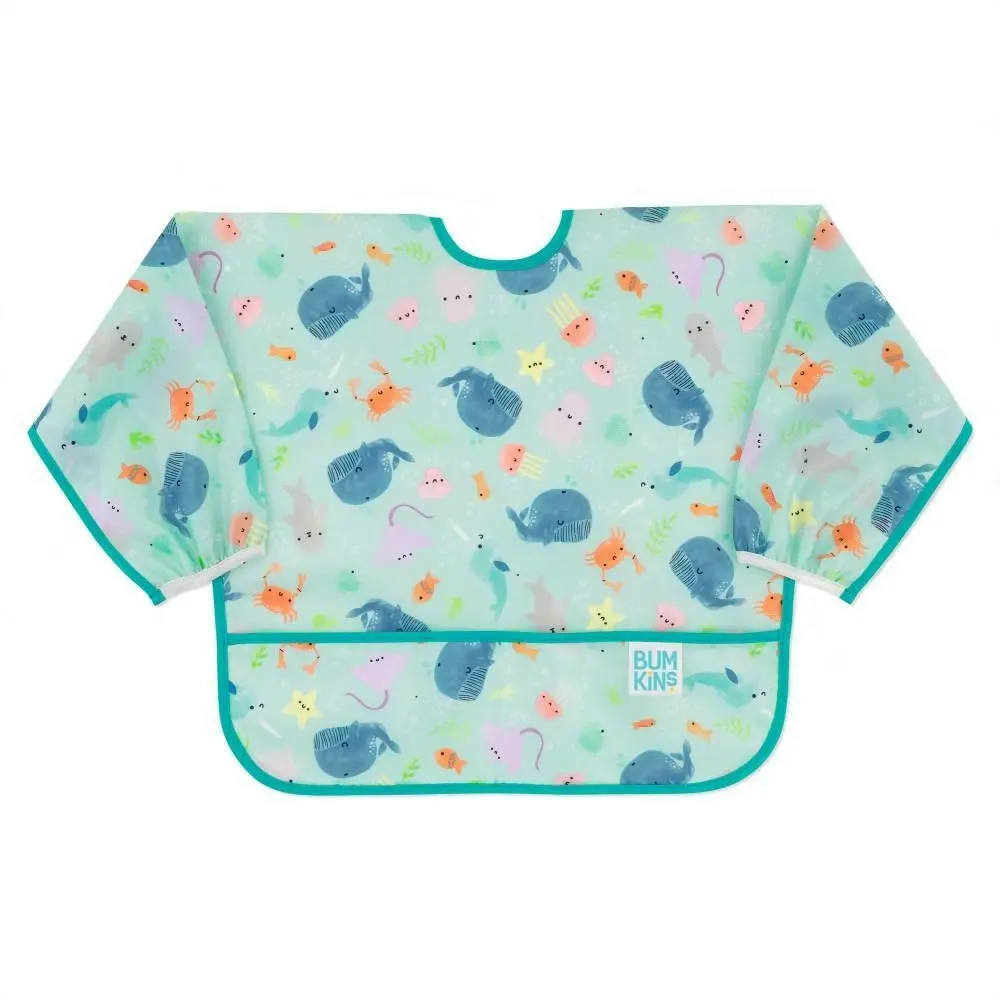 Bumkins Waterproof Sleeved Bib - Ocean Life