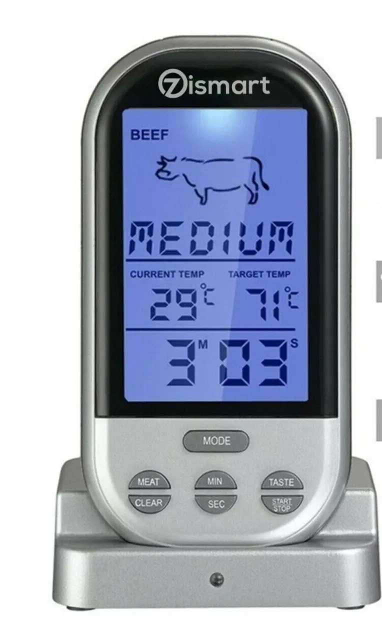 Food Meat Oven BBQ Thermometer Digital Wireless Remote Probe Cooking Set Grill