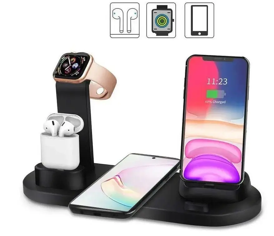 Wireless Fast Charger 4 in 1  | For iPhone Samsung AirPod Apple Watch