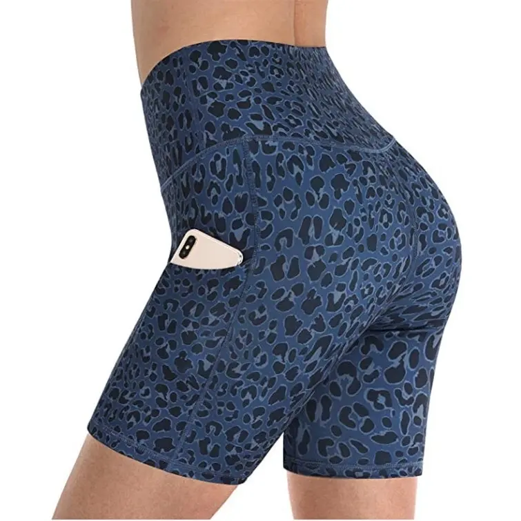 Women's Animal Print Pocket Shorts - Blue