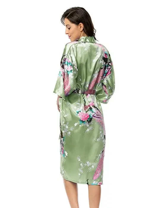 Women's Japanese Inspired Kimono - Green