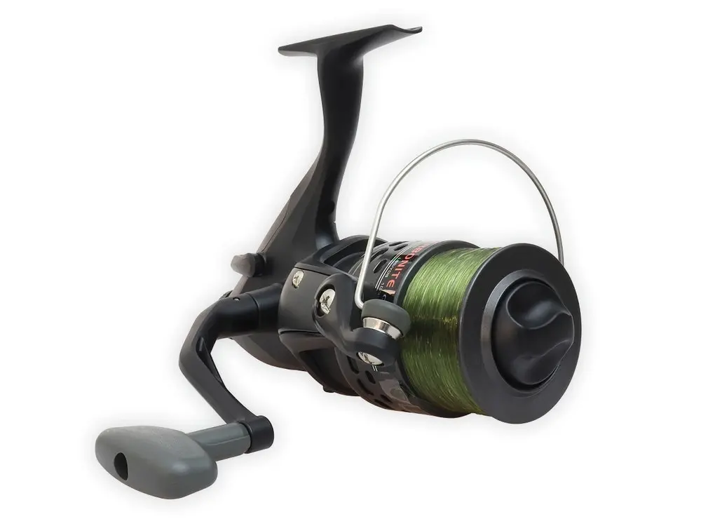 Okuma Carbonite XP140 Baitfeeder Spinning Fishing Reel with Spare Graphite Spool