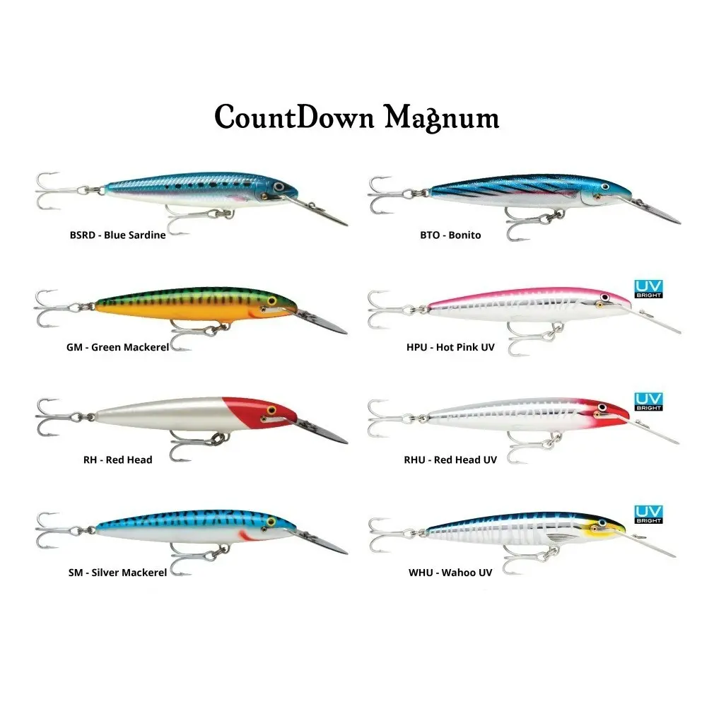 18cm Rapala Countdown Magnum Sinking Trolling Fishing Lure