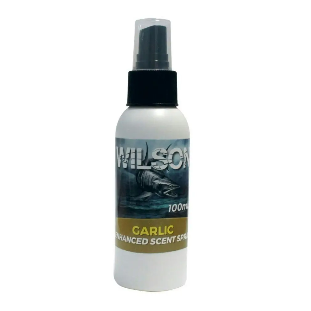 100ml Bottle of Wilson Garlic Enhanced Bait Scent Spray -Fishing Lure Scent