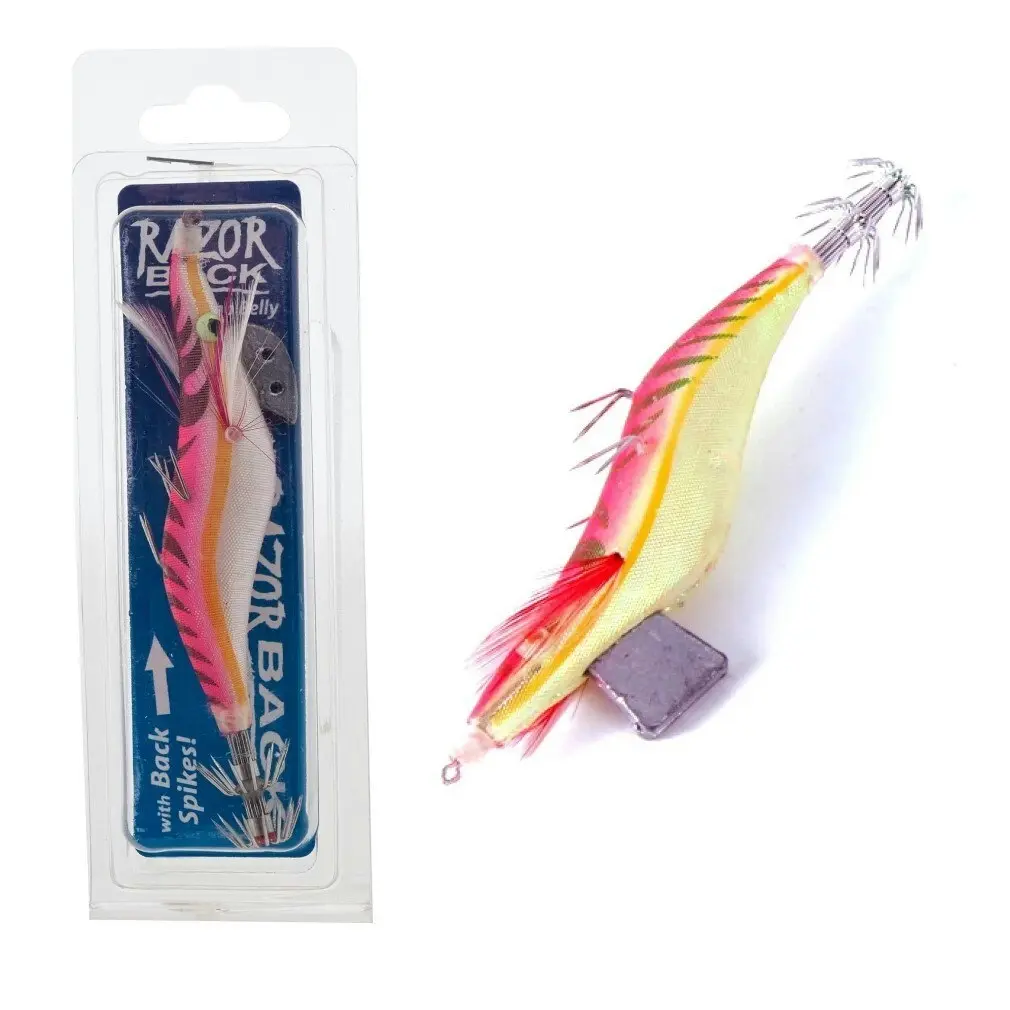 Jarvis Walker Size 4.0 Lumo Pink Razorback Squid Jig Lure