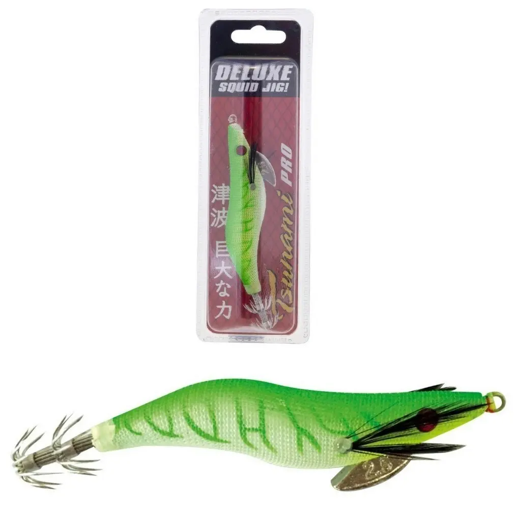 Size 3.5 Green Tsunami Pro Deluxe Egi Squid Jig Lure