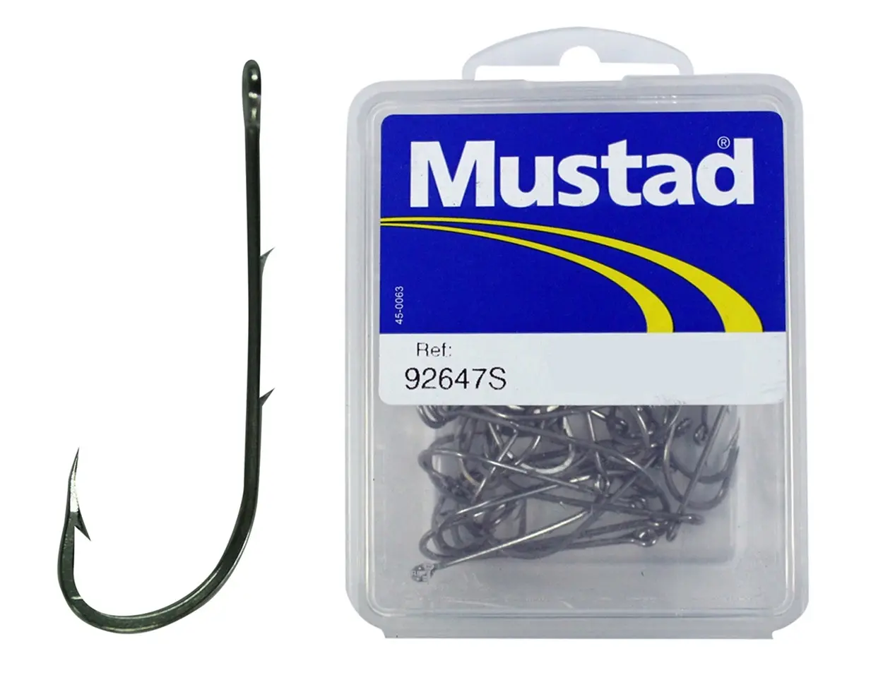 1 Box of Mustad 92647S Long Baitholder Stainless Steel Fishing Hooks