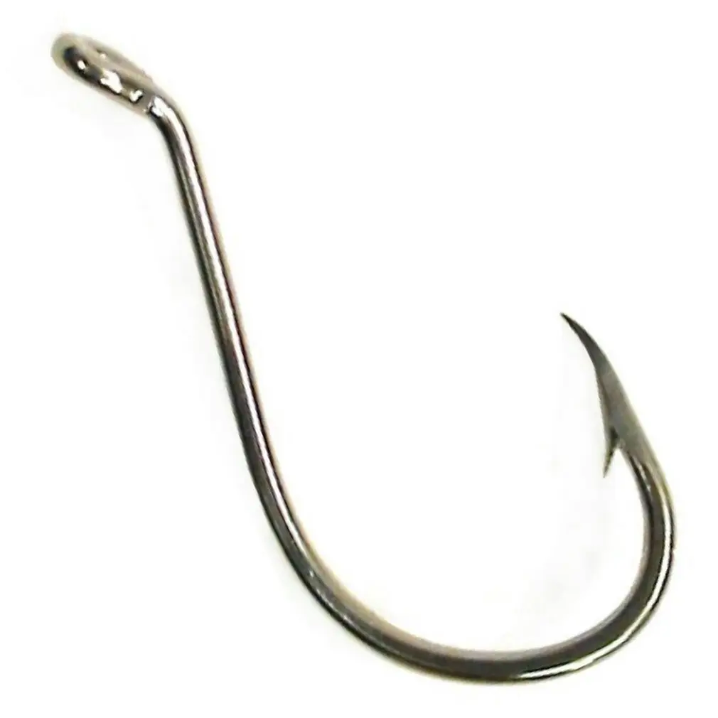 1 Box of Eagle Claw 6056N Nickel Suicide 2X Extra Strong Fishing Hooks