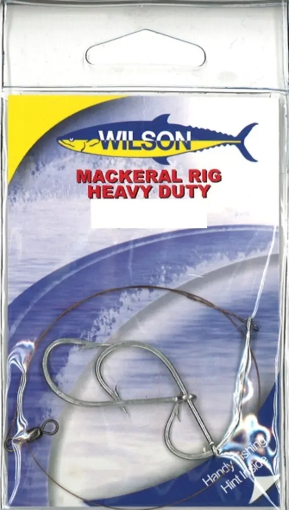 Wilson Heavy Duty Mackerel Fishing Rig 3x6/0 Hook-Set Up-69lb Single Strand Wire