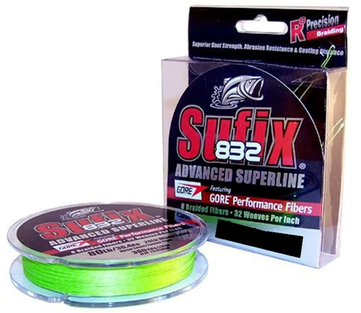 150yd Spool Sufix 832 Advanced Superline Braided Fishing Line-Neon Lime Braid