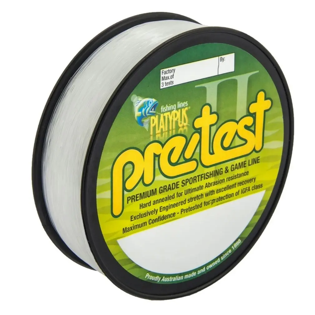 1000m Spool of Clear Platypus Pre-Test Monofilament Fishing Line -IGFA Class