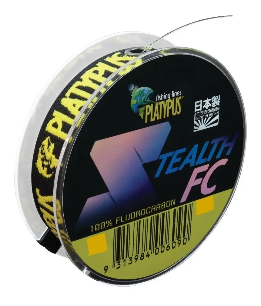 80m Spool of Platypus Stealth Fluorocarbon Fishing Leader with Line Tamer