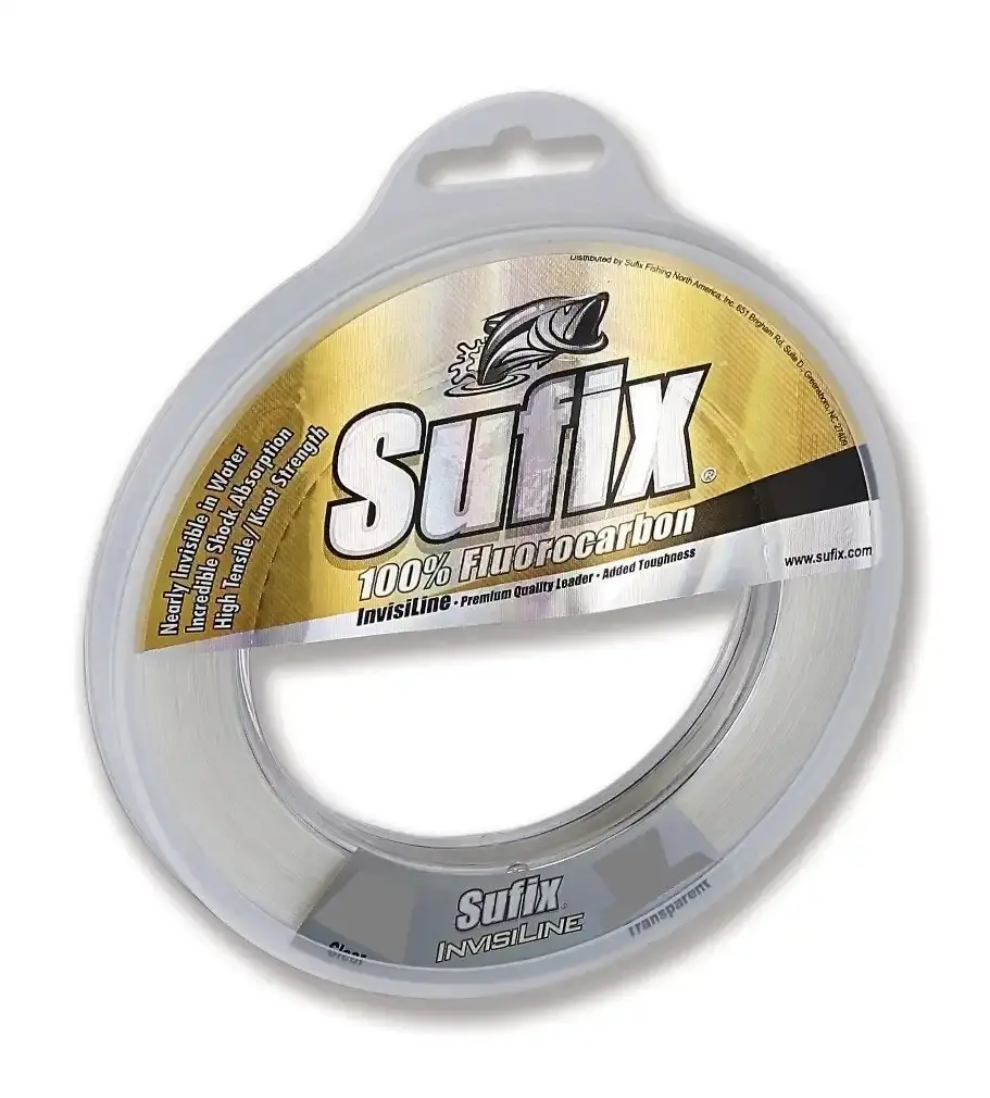 20m Spool of 100lb Sufix 100% Fluorocarbon InvisiLine Fishing Leader