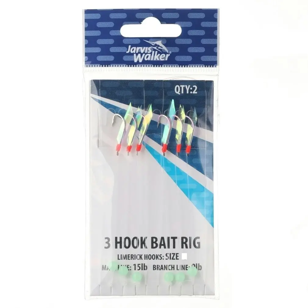 2 Pack of Jarvis Walker 3 Hook Bait Rigs