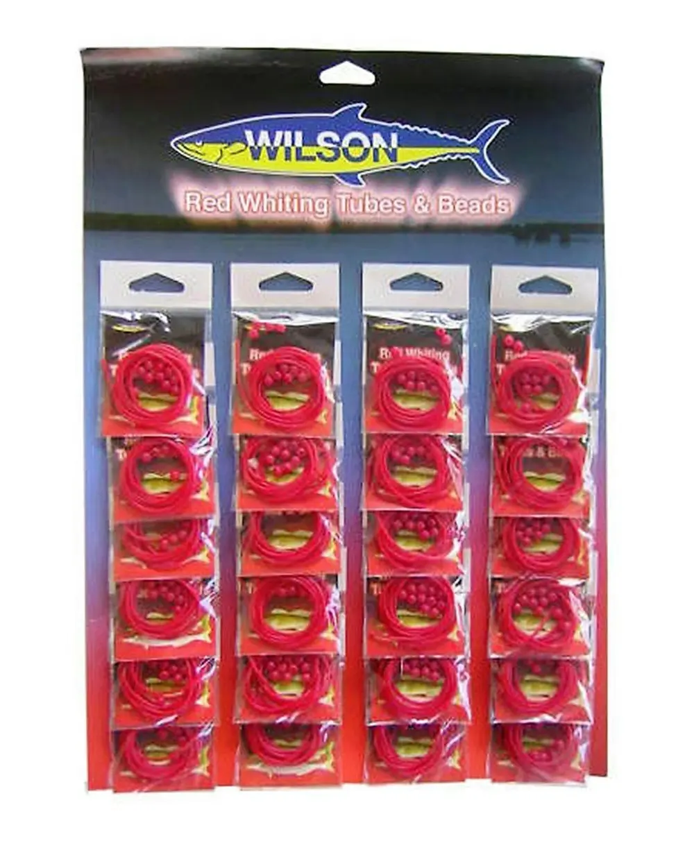 1 Packet of Wilson Red Whiting Tubes And Beads