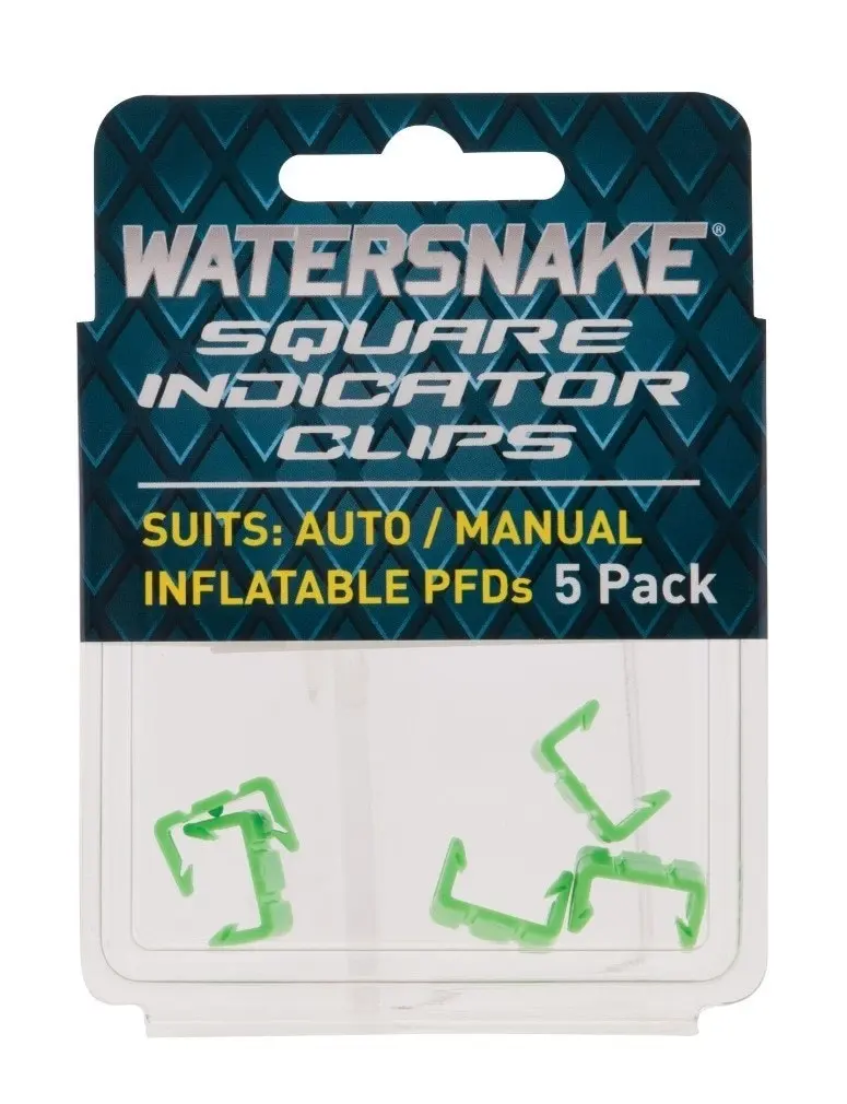 5 Pack of Replacement Watersnake Square Indicator Clips to Suit Auto/Manual PFDs