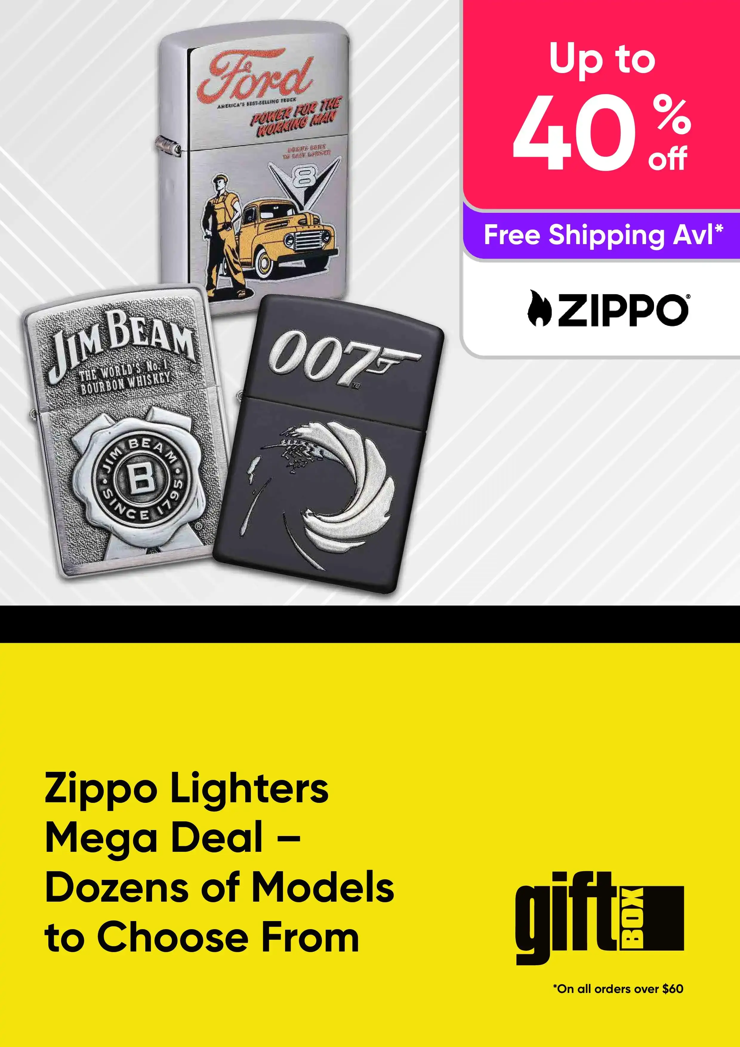 Zippo Lighters Mega Deal - Dozens of Models to Choose From - Up to 40% off