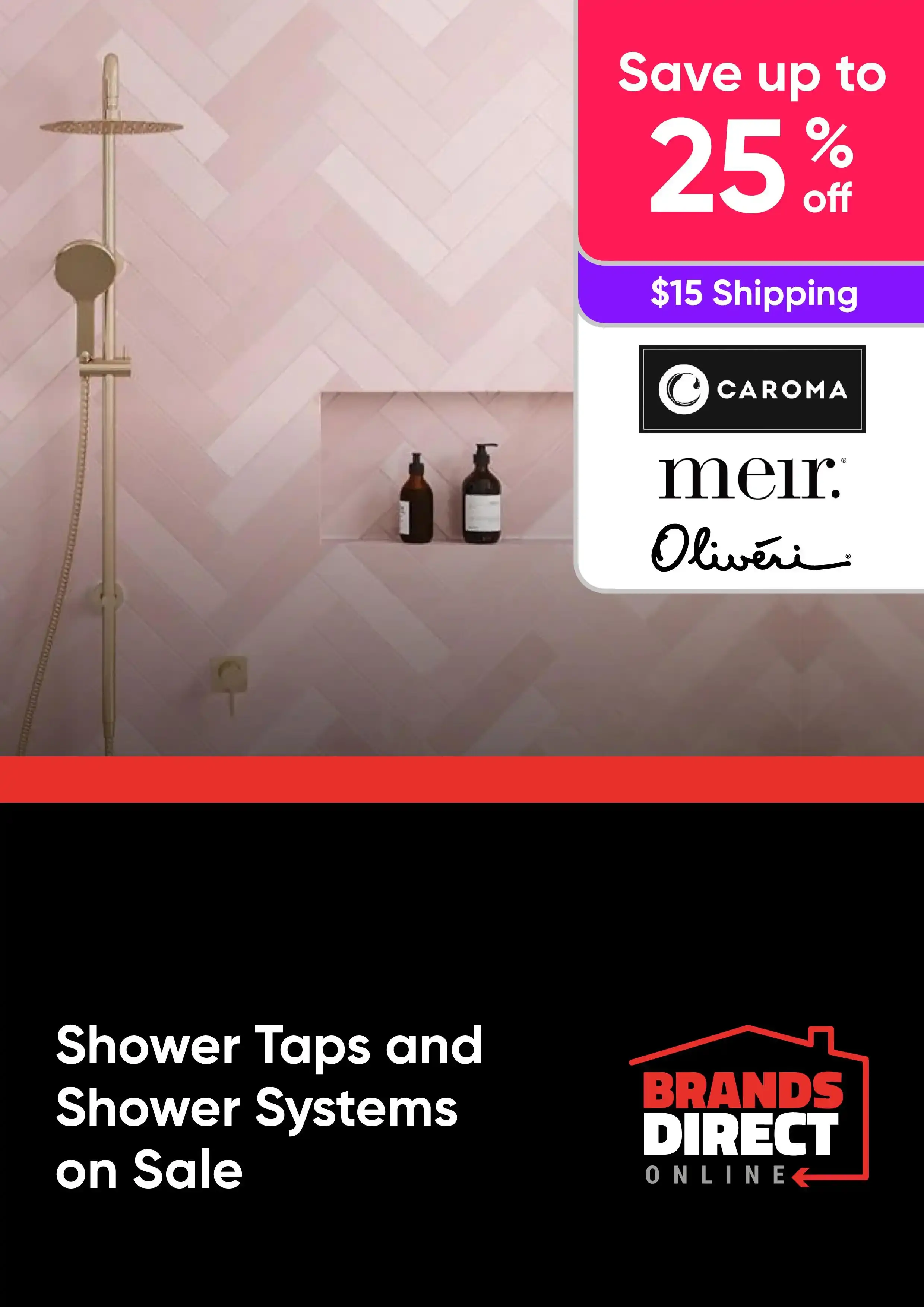 Shower Taps and Shower Systems on Sale now - Save Up to 25% Off