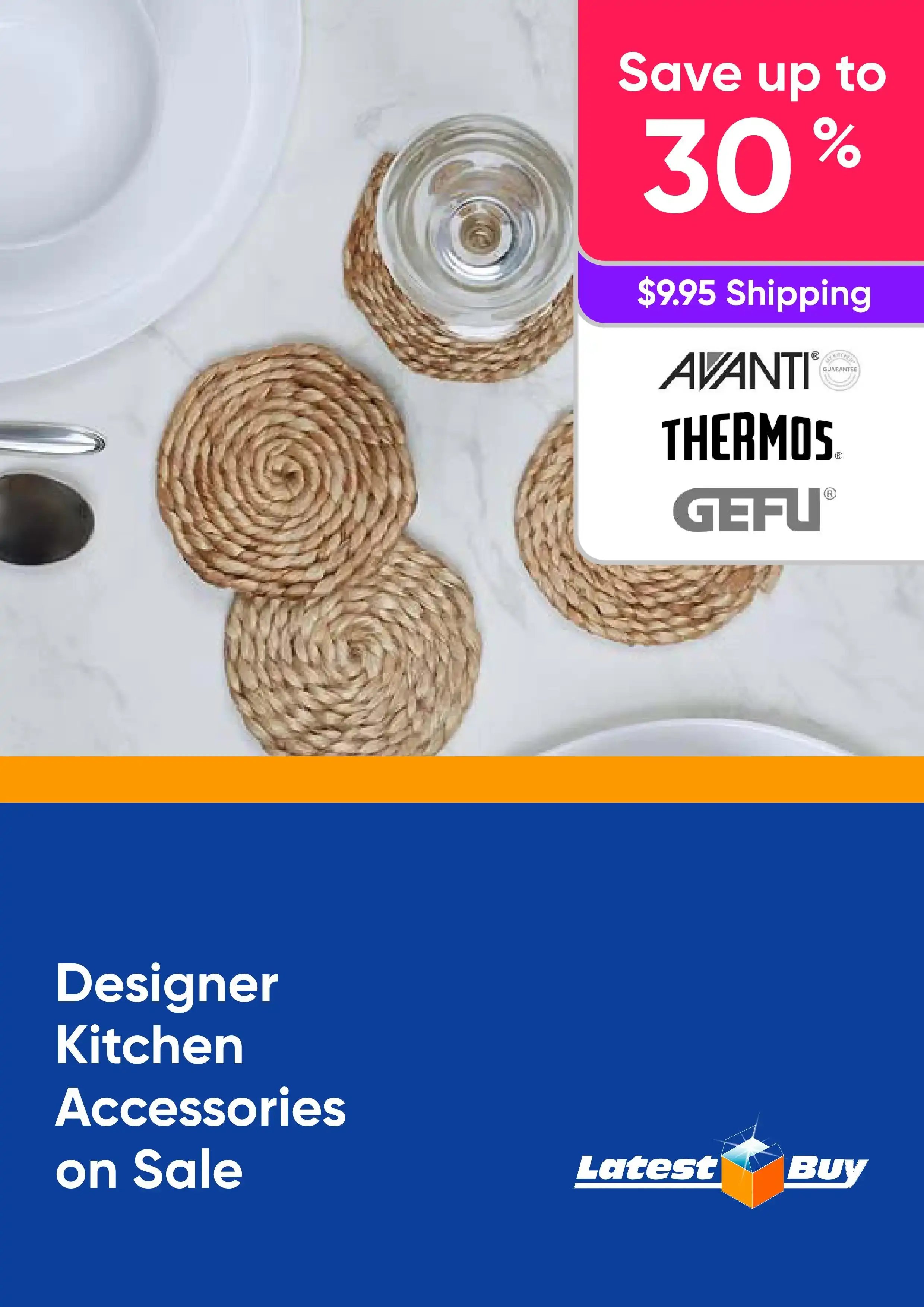 Designer Kitchen Accessories on Sale - Save Up To 30% Off