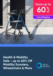 Health & Mobility Sale up to 60% Off Mobility Scooters, Wheelchairs & more