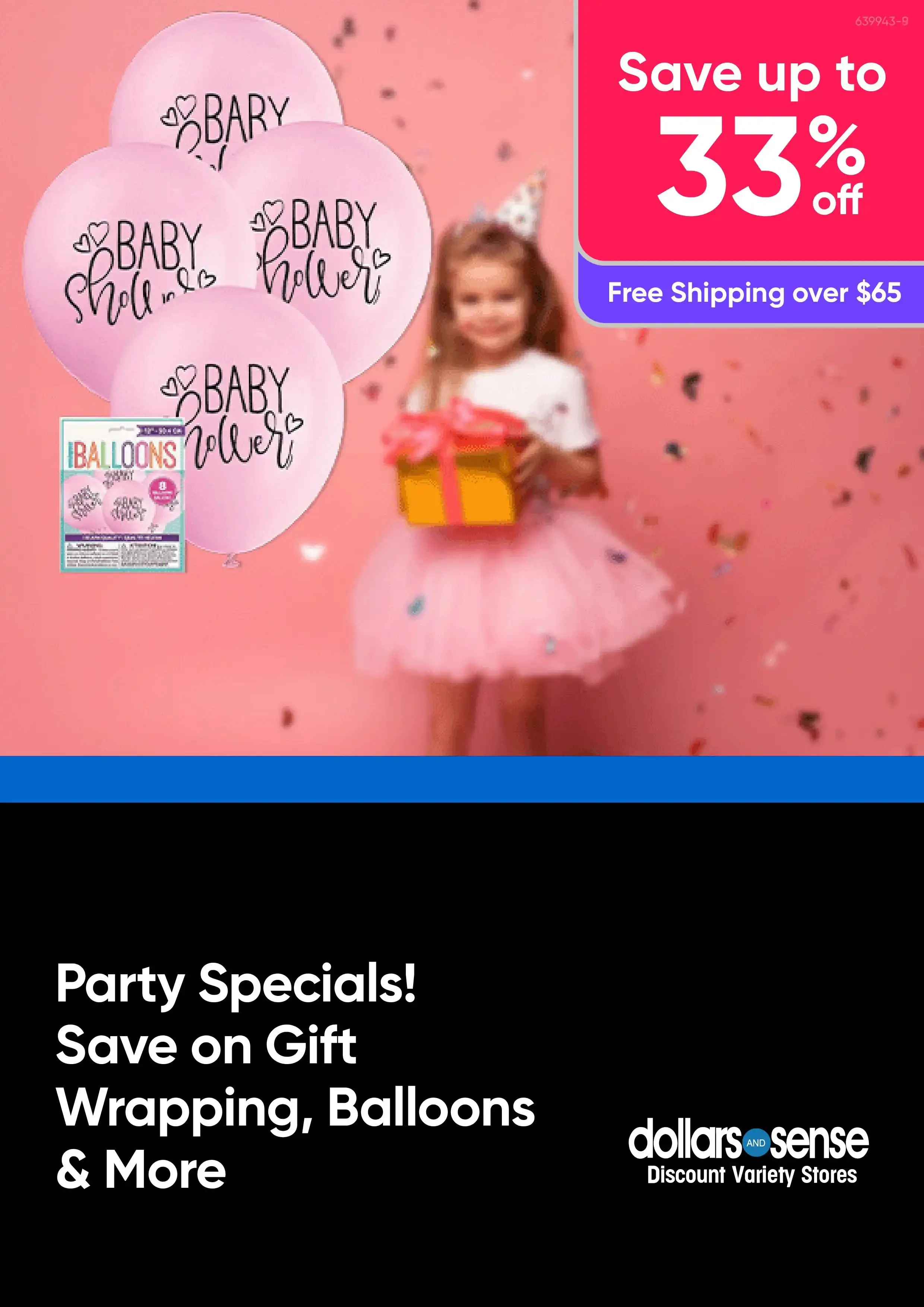 Up to 33% Off Party Sale! Save on Gift Wrapping, Balloons & more