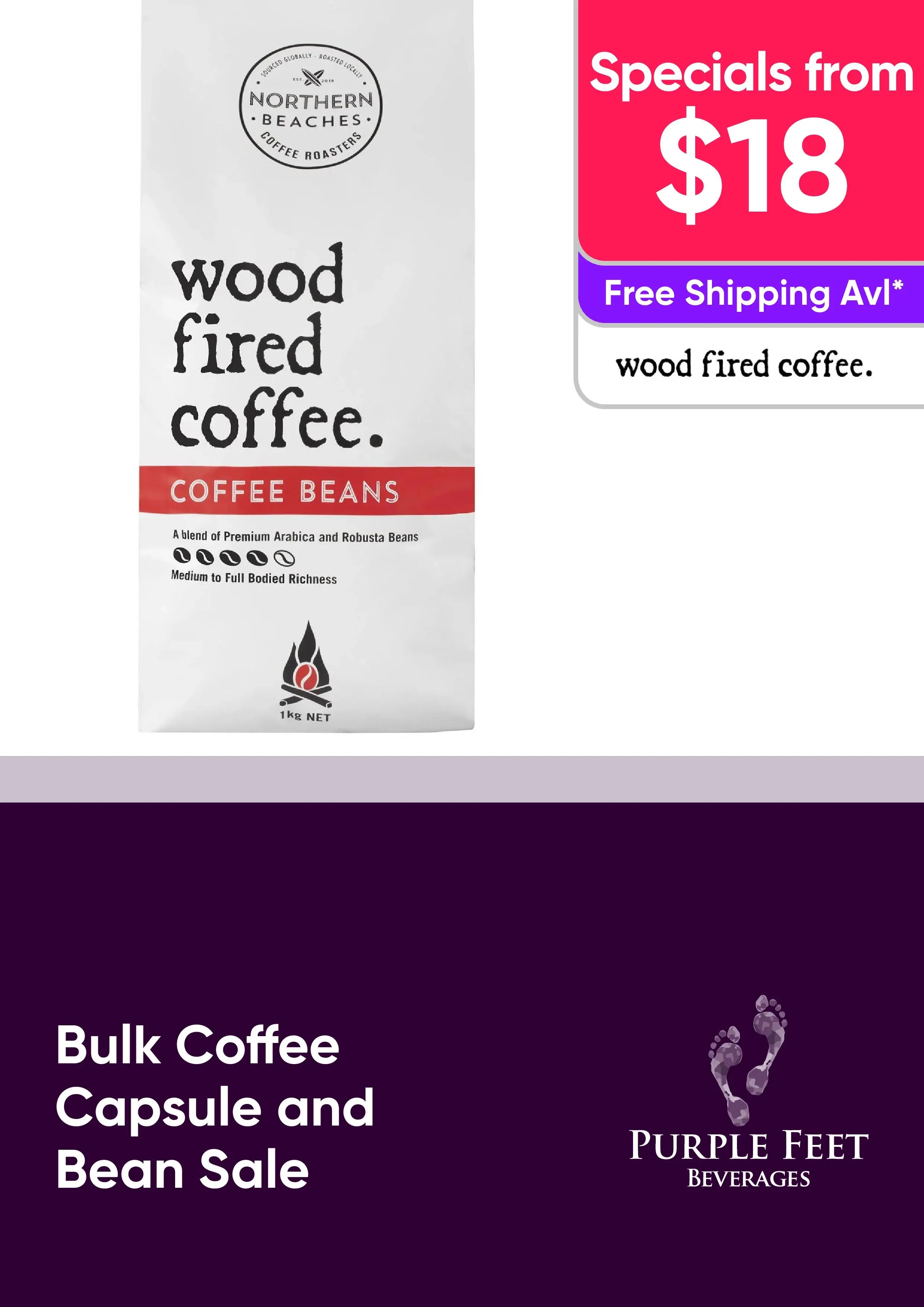 Bulk Coffee Capsule and Bean Sale - Wood Fired Coffee - Prices starting from $18