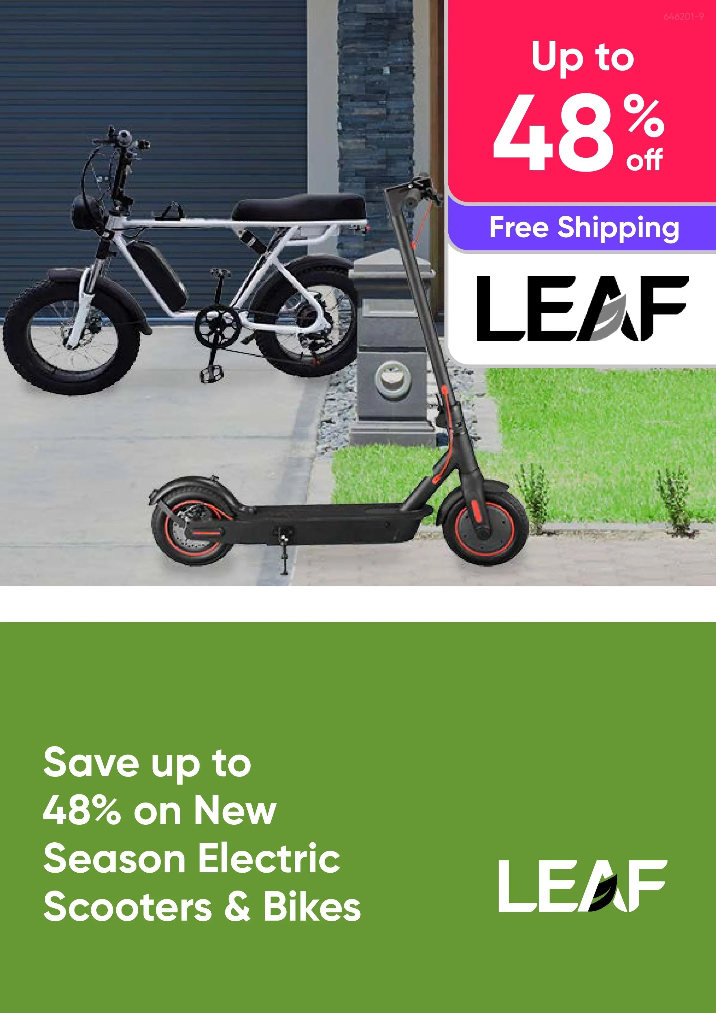 Save up to 48% on New season Electric Scooters & Bikes